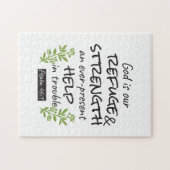 神の避難所 – Psalm 46:1のスピリチュアル心地よいa ジグソーパズル (横)