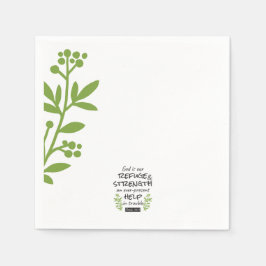 神の避難所 – Psalm 46:1のスピリチュアル心地よいa スタンダードカクテルナプキン