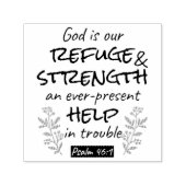 神の避難所 – Psalm 46:1のスピリチュアル心地よいa セルフインキングスタンプ (デザイン)