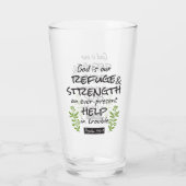 神の避難所 – Psalm 46:1のスピリチュアル心地よいa タンブラーグラス (裏面)