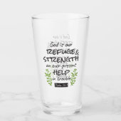 神の避難所 – Psalm 46:1のスピリチュアル心地よいa タンブラーグラス (正面)