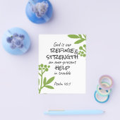 神の避難所 – Psalm 46:1のスピリチュアル心地よいa チラシ (シングル)