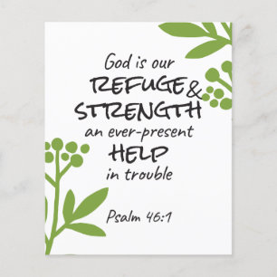 神の避難所 – Psalm 46:1のスピリチュアル心地よいa チラシ
