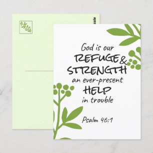神の避難所 – Psalm 46:1のスピリチュアル心地よいa ポストカード