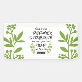 神の避難所 – Psalm 46:1のスピリチュアル心地よいa 横断幕 (横)