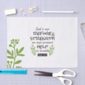 神の避難所 – Psalm 46:1のスピリチュアル心地よいa 薄葉紙 (クラフト)