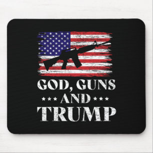 神の銃とトランプ マウスパッド
