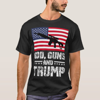 神の銃とトランプ Tシャツ