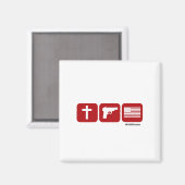 神の銃と自由 マグネット (正面/裏面)