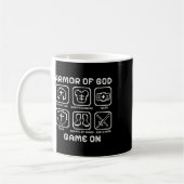 神の鎧ピクセル信仰キリスト教ビデオゲーム コーヒーマグカップ (左)