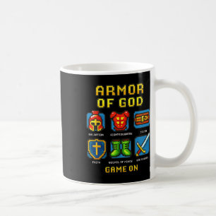 神の鎧ピクセル信仰キリスト教ビデオゲーム コーヒーマグカップ