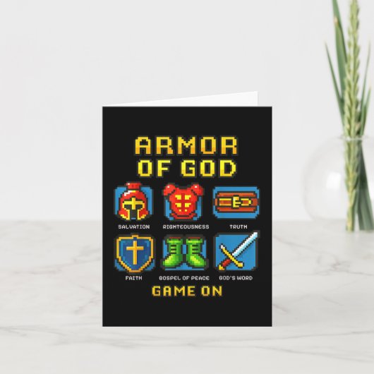 神の鎧ピクセル信仰クリスチャンのビデオゲームのゲーム カード (正面)
