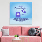 神の電話番号エレミヤ33:3 キャンバスプリント (インサイチュ (リビング))
