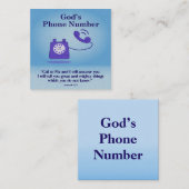 神の電話番号エレミヤ33:3 スクエア名刺 (正面/裏面)