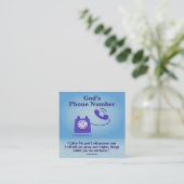 神の電話番号エレミヤ33:3 スクエア名刺 (スタンド正面)