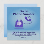 神の電話番号エレミヤ33:3 ノートカード (正面/裏面)