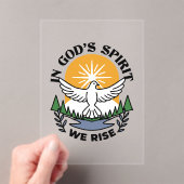 神の霊によって私たちは立ち上がる – 信仰と自由 アクリル招待状 (インサイチュ (ポータブル))