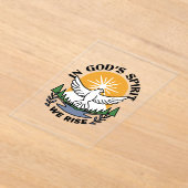 神の霊によって私たちは立ち上がる – 信仰と自由 アクリル招待状 (レイダウン)