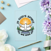 神の霊によって私たちは立ち上がる – 信仰と自由 アクリル招待状 (インサイチュ (ウェディング))
