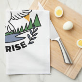 神の霊によって私たちは立ち上がる – 信仰と自由 キッチンタオル (四つ折り)