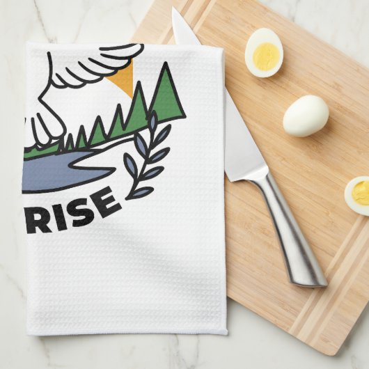 神の霊によって私たちは立ち上がる – 信仰と自由 キッチンタオル (四つ折り)