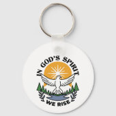 神の霊によって私たちは立ち上がる – 信仰と自由 キーホルダー (正面)