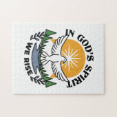 神の霊によって私たちは立ち上がる – 信仰と自由 ジグソーパズル (横)