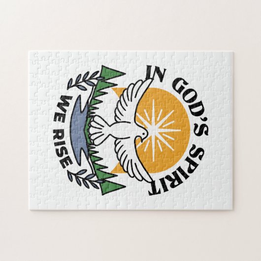 神の霊によって私たちは立ち上がる – 信仰と自由 ジグソーパズル (横)