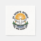 神の霊によって私たちは立ち上がる – 信仰と自由 スタンダードカクテルナプキン (正面)
