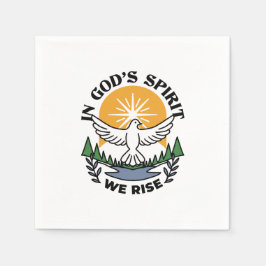神の霊によって私たちは立ち上がる – 信仰と自由 スタンダードカクテルナプキン