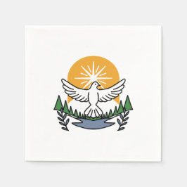 神の霊によって私たちは立ち上がる – 信仰と自由 スタンダードカクテルナプキン