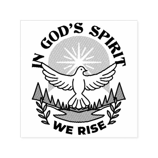 神の霊によって私たちは立ち上がる – 信仰と自由 セルフインキングスタンプ (デザイン)