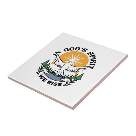 神の霊によって私たちは立ち上がる – 信仰と自由 タイル (側面)