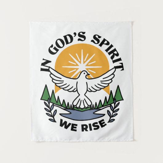 神の霊によって私たちは立ち上がる – 信仰と自由 タペストリー (正面)