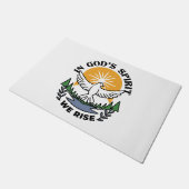 神の霊によって私たちは立ち上がる – 信仰と自由 ドアマット (アングル)