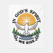 神の霊によって私たちは立ち上がる – 信仰と自由 フリースブランケット (正面)