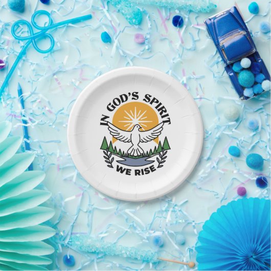 神の霊によって私たちは立ち上がる – 信仰と自由 ペーパープレート (パーティー)