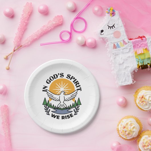 神の霊によって私たちは立ち上がる – 信仰と自由 ペーパープレート (パーティー)