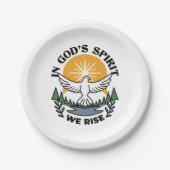 神の霊によって私たちは立ち上がる – 信仰と自由 ペーパープレート (正面)