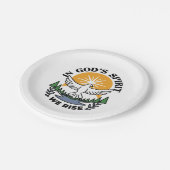 神の霊によって私たちは立ち上がる – 信仰と自由 ペーパープレート (アングル)