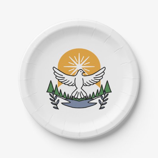 神の霊によって私たちは立ち上がる – 信仰と自由 ペーパープレート (正面)