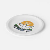 神の霊によって私たちは立ち上がる – 信仰と自由 ペーパープレート (アングル)