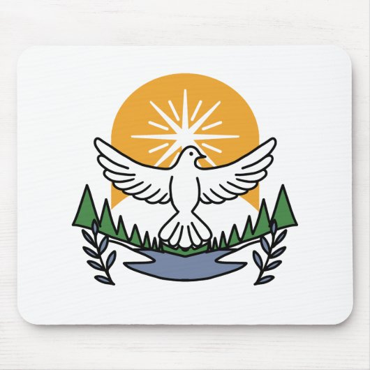 神の霊によって私たちは立ち上がる – 信仰と自由 マウスパッド (正面)