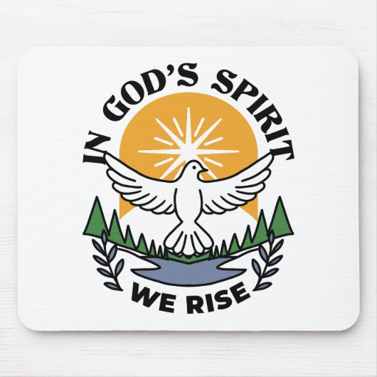神の霊によって私たちは立ち上がる – 信仰と自由 マウスパッド (正面)