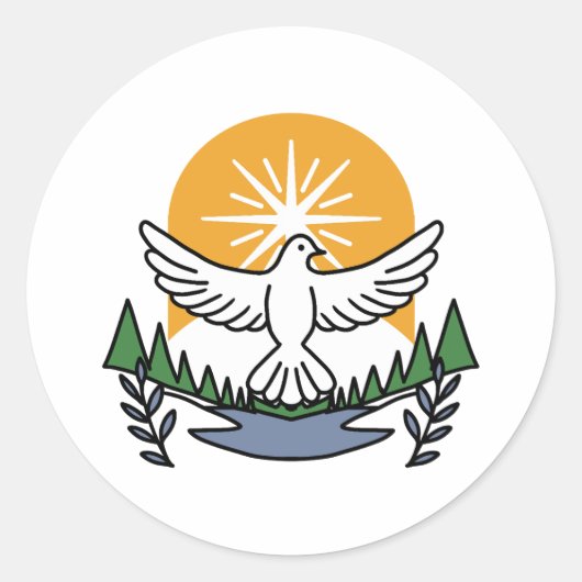 神の霊によって私たちは立ち上がる – 信仰と自由 ラウンドシール (正面)