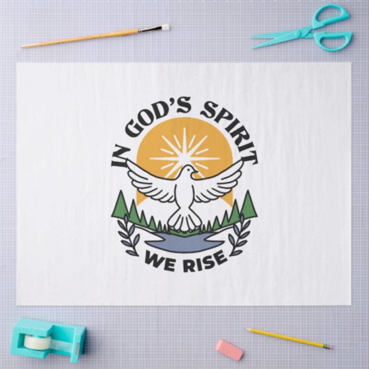 神の霊によって私たちは立ち上がる – 信仰と自由 薄葉紙 (クラフト)