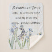 神の青いアイリスの愛慈悲によってはSherpa毛布が開花します シェルパブランケット (正面)