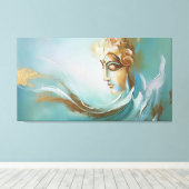 神の静寂:ガヤティリ女神が再考 キャンバスプリント (インサイチュ (ウッドフロア))