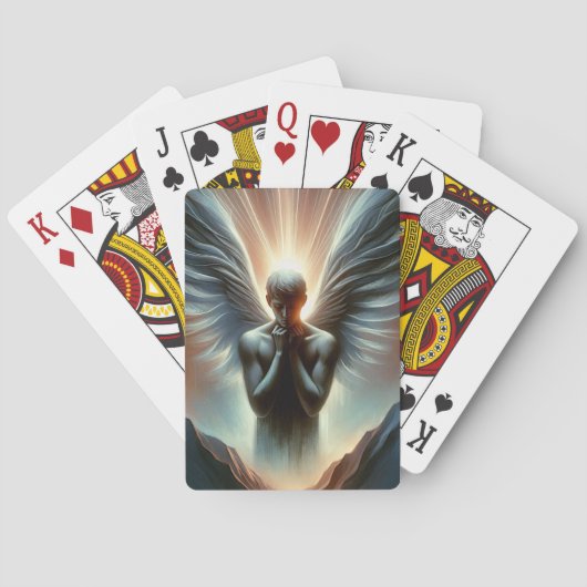 神の静寂：キャニオン・ランドスケープの天使 トランプ (裏面)