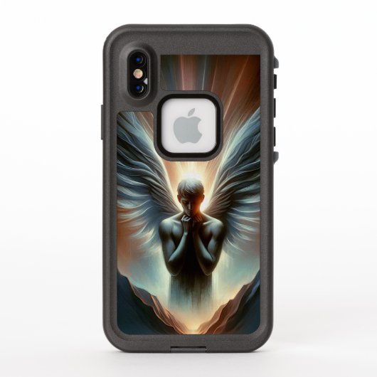 神の静寂：キャニオン・ランドスケープの天使 LifeProof iPhoneケース (裏面)